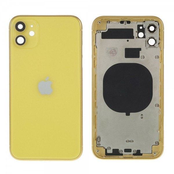 chasis con componentes iPhone 11 amarilo